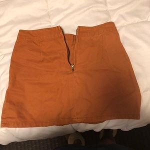 Dull orange jean skirt